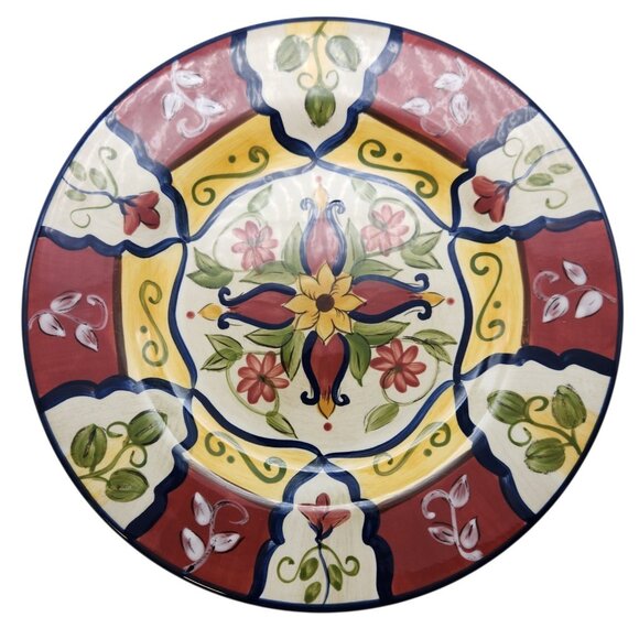 Pier 1 Vallarta Salad Plate Hand Painted Earthenware 9" - Picture 1 of 4